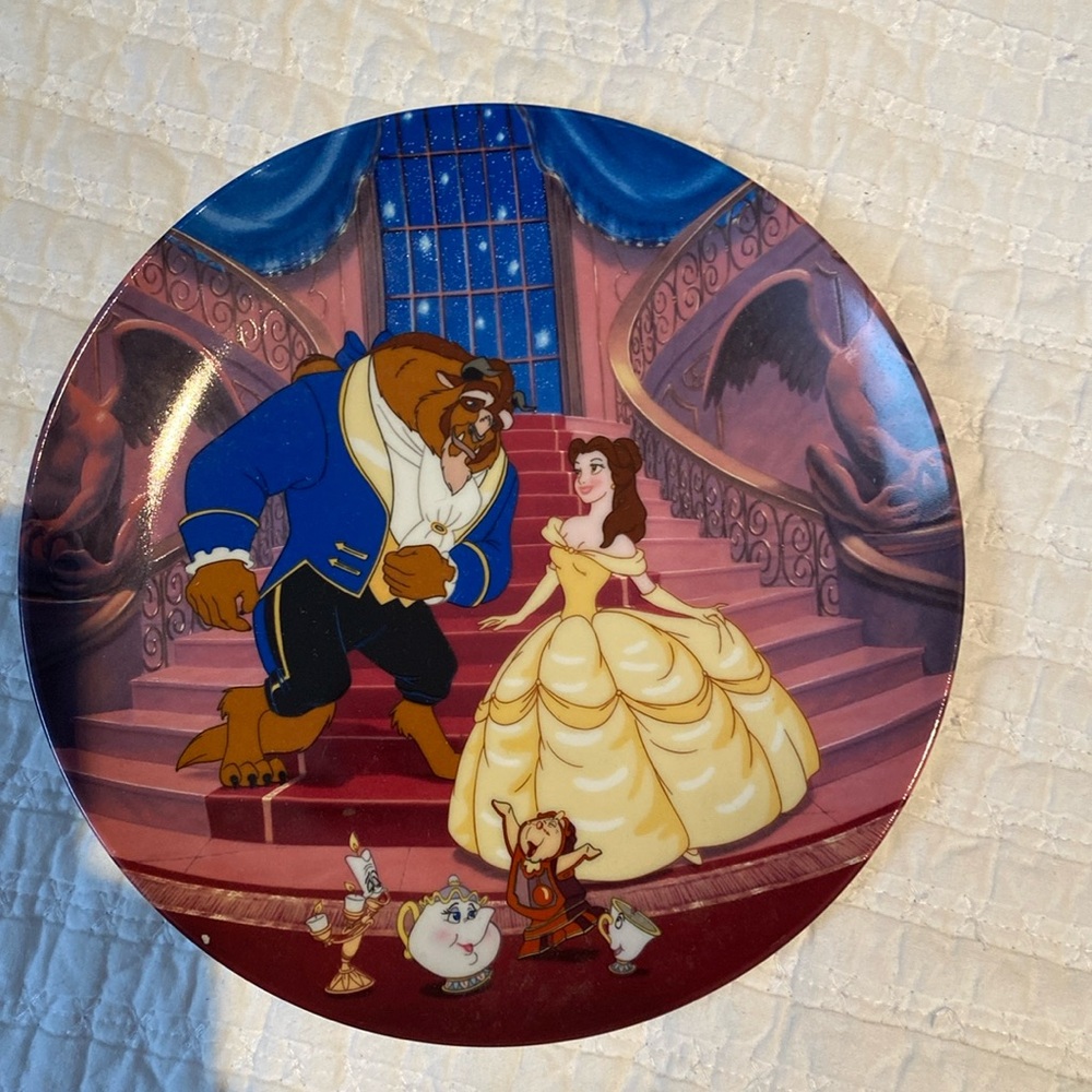 Disney collectable Beauty and the Beast plate